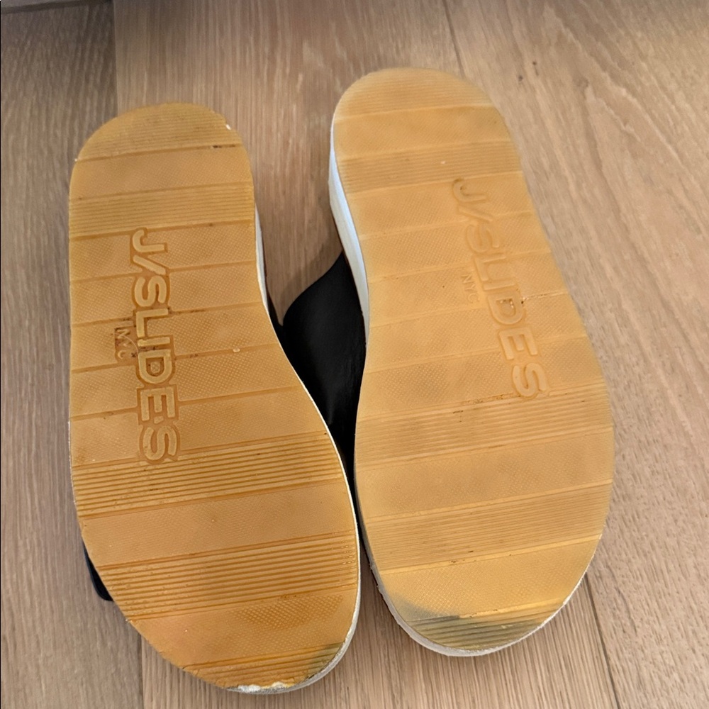 J Slides Black Sandals with Silver Buckles - Picture 6 of 6